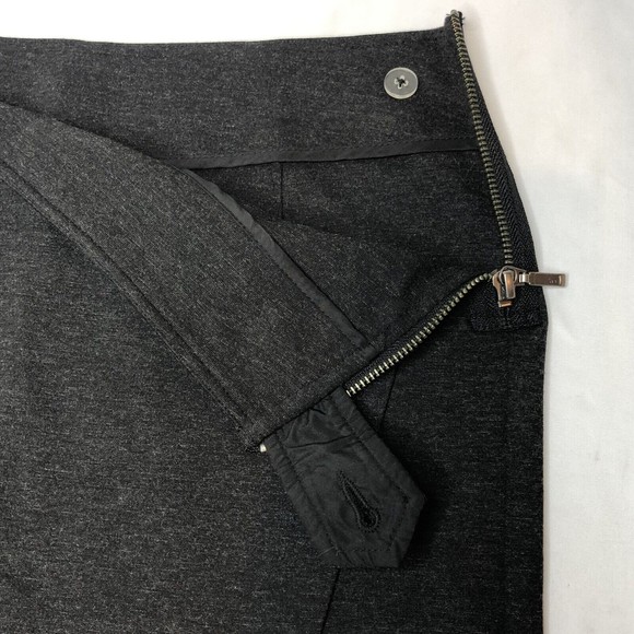 CAbi Size 0 Black Asymmetric Faux Wrap Zipper Stretch Short Pencil Skirt 998 - Picture 6 of 9